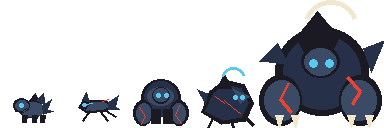 影の敵キャラクターのドット絵一覧
